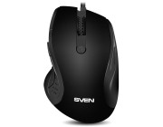 SVEN RX-113, Optical Mouse, 5+1 buttons, 800 - 2000dpi, USB, 1.5m, Black